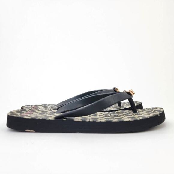 Coach New York Black LOGO Flip Flop Sandals - 5/6 - Picture 7 of 8